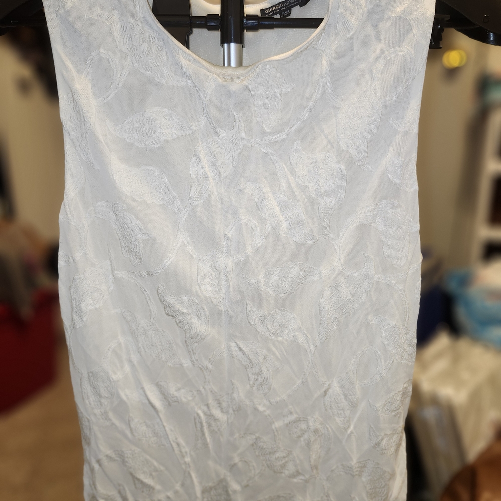 Giorgio Armani Vintage Ivory Sleeveless Top